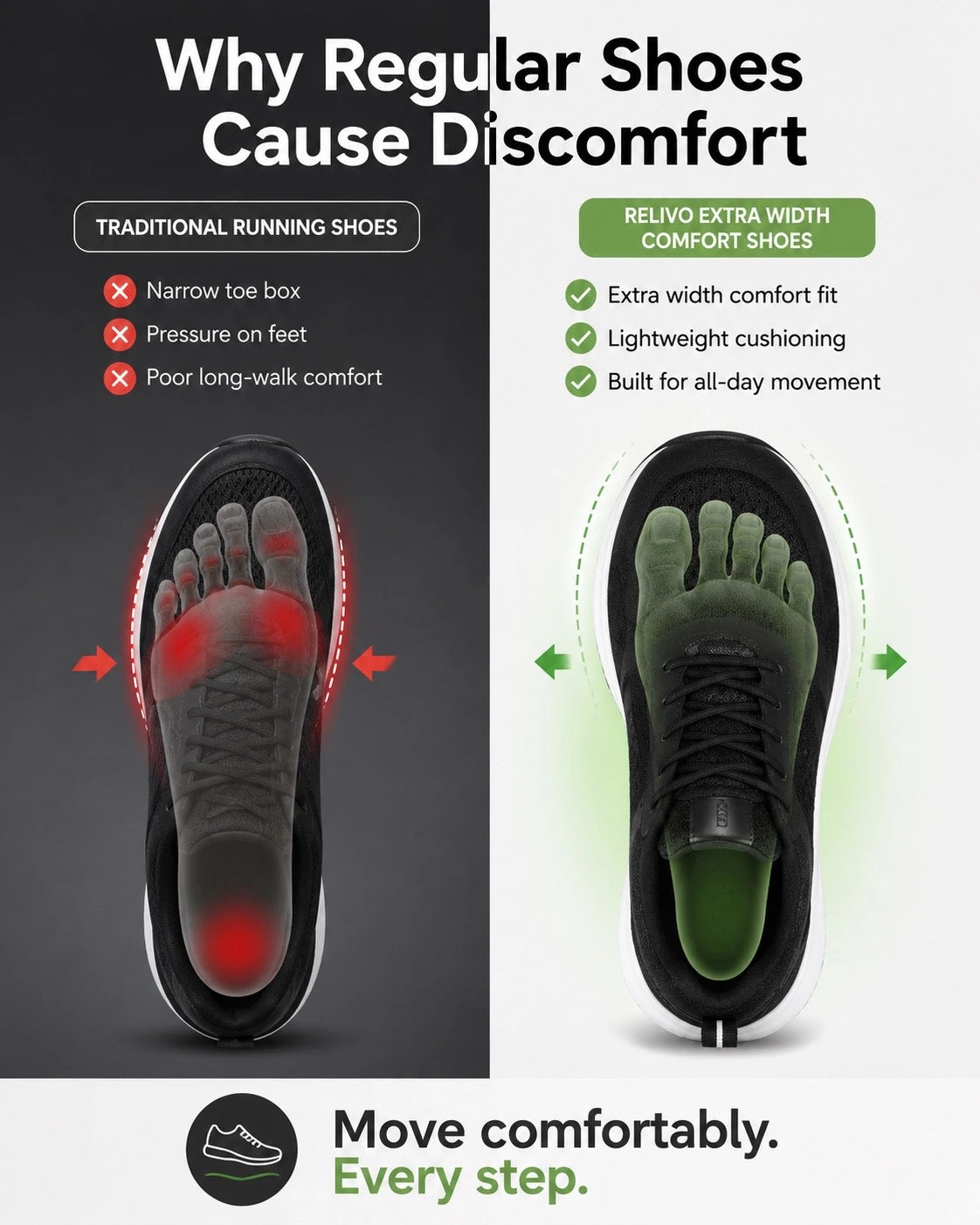 Extra Wide Casual Runners