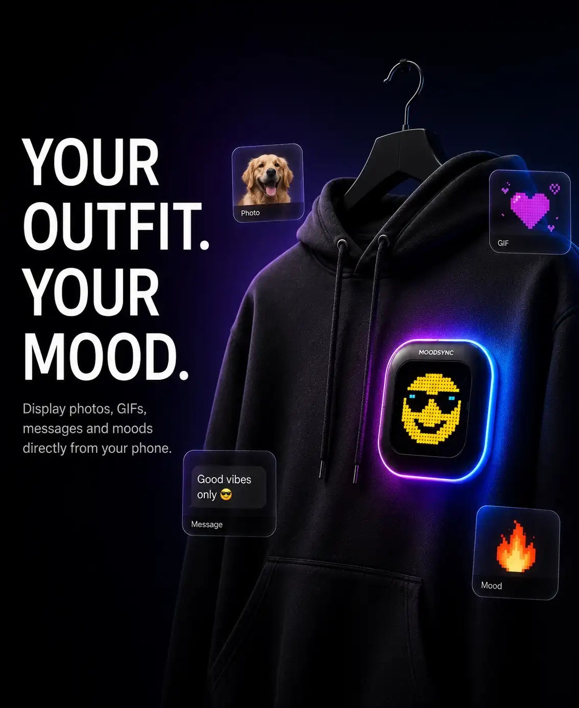 MoodSync Digital Display Badge