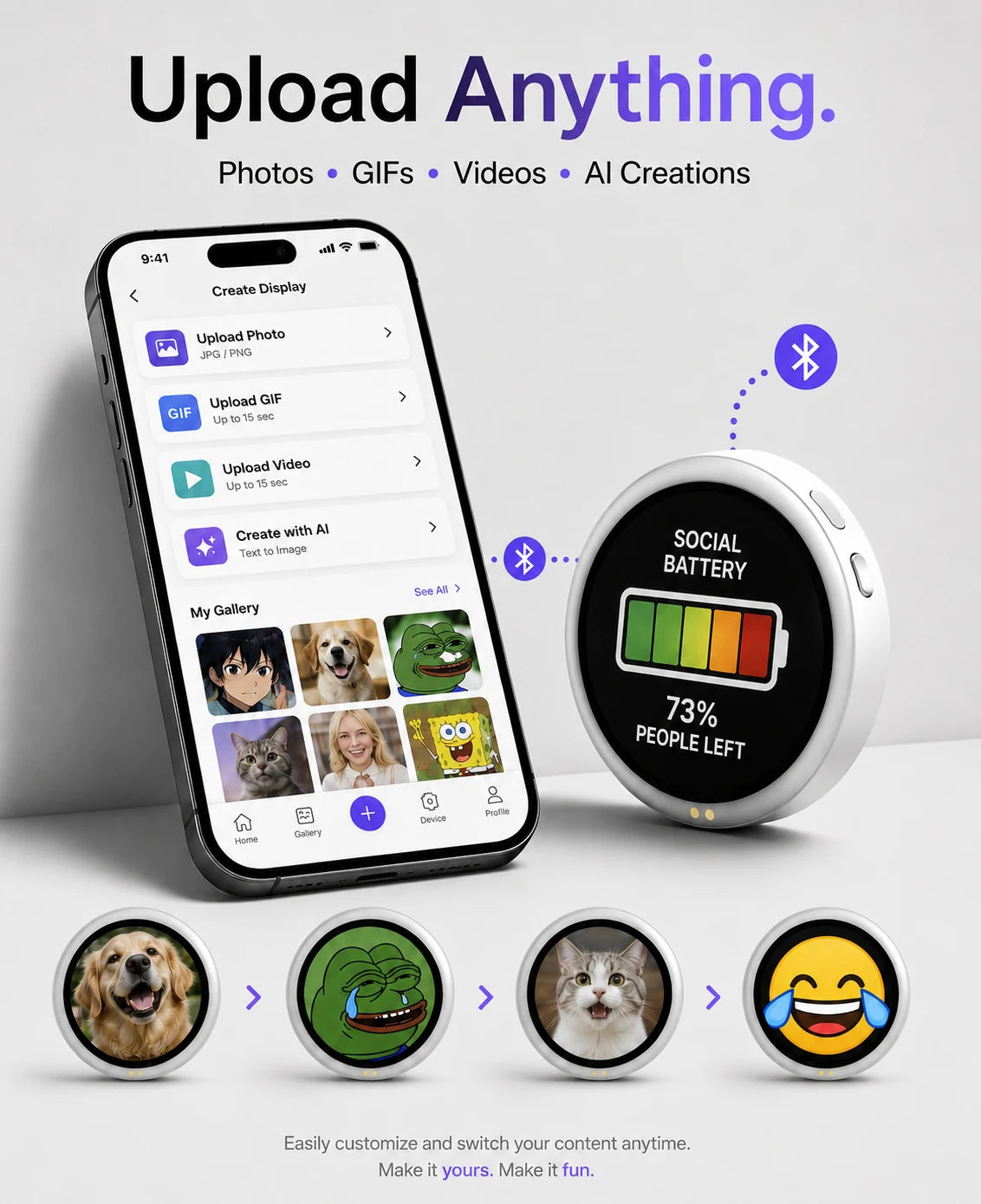 MoodSync Digital Display Badge